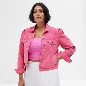 Gap x Barbie + Adult Puff Sleeve Icon Denim Jacket